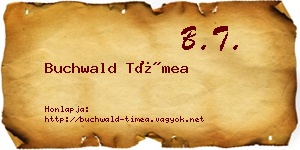 Buchwald Tímea névjegykártya