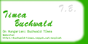 timea buchwald business card