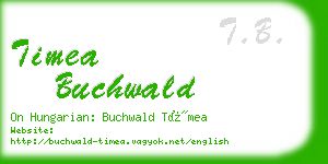 timea buchwald business card